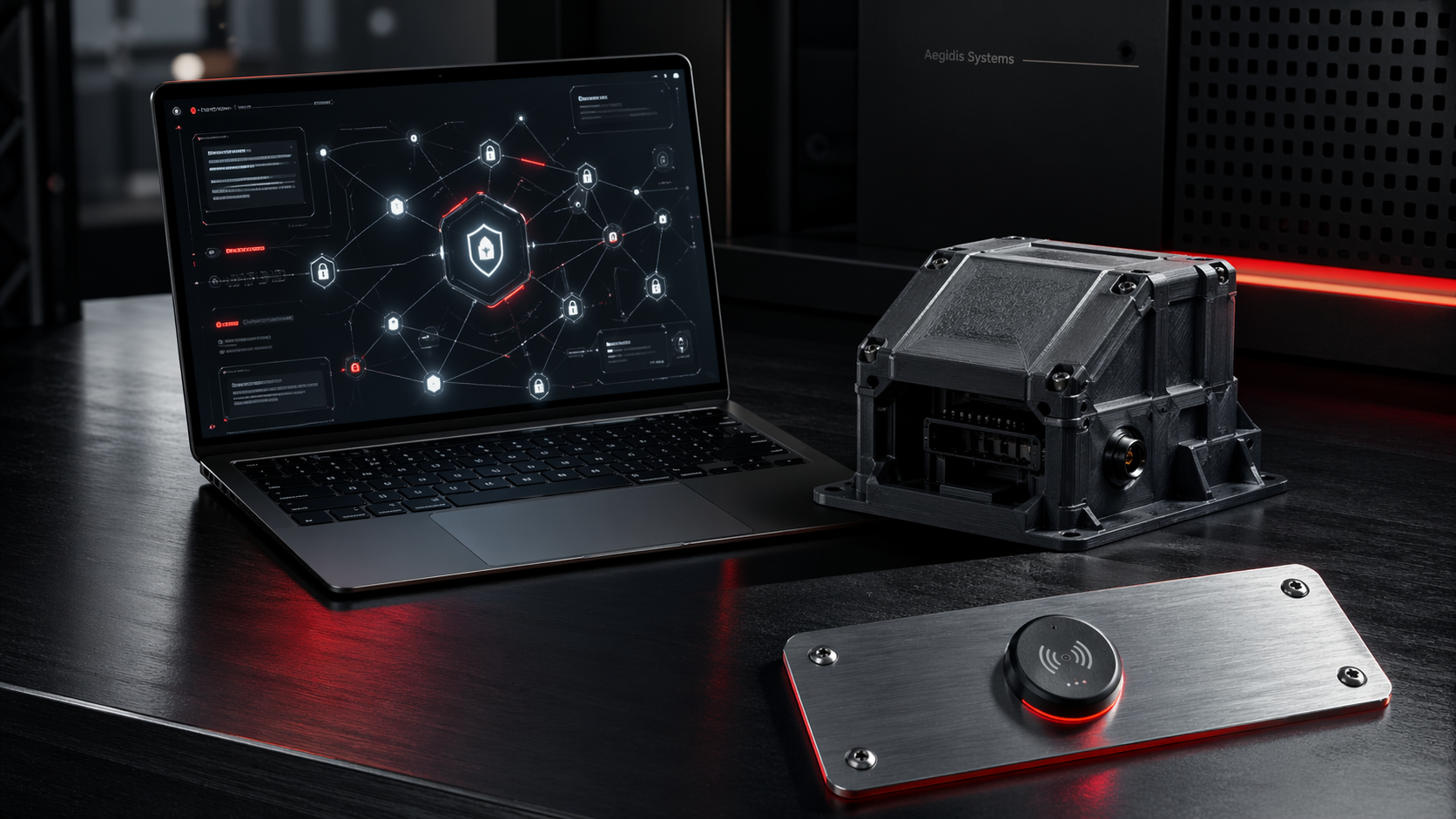 Aegidis professional prototyping lab with CNC routing, enclosed FDM, resin printing, and prototype hardware examples